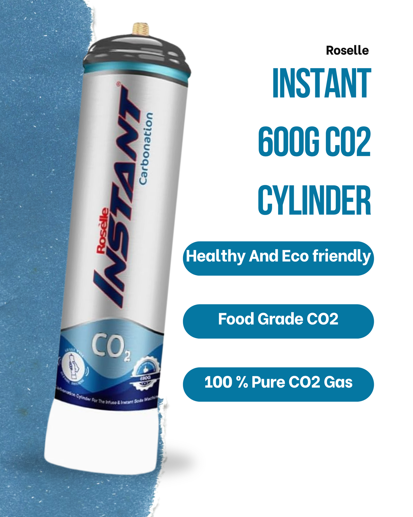 Roselle Instant 600g CO2 Cylinder Natural Flavor - Box of 6