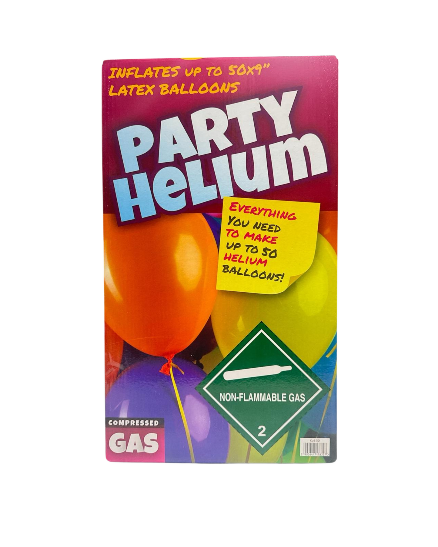 King of balloons Helium Gas Canister Fills Upto 50 x 9 inch Balloons