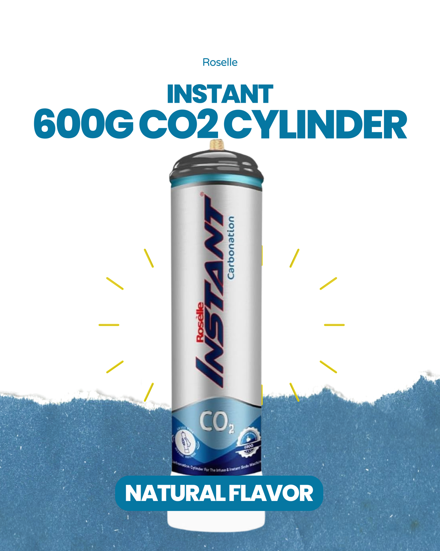 Roselle Instant 600g CO2 Cylinder Natural Flavor - Box of 6