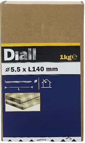 Diall Galvanised Screws, 5.5mm x 140mm, 1kg Pack