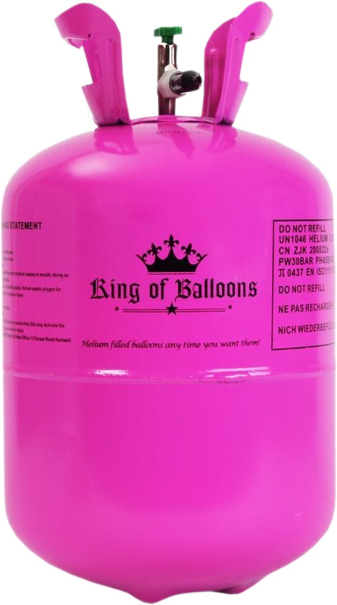 King of balloons Helium Gas Canister Fills Upto 50 x 9 inch Balloons