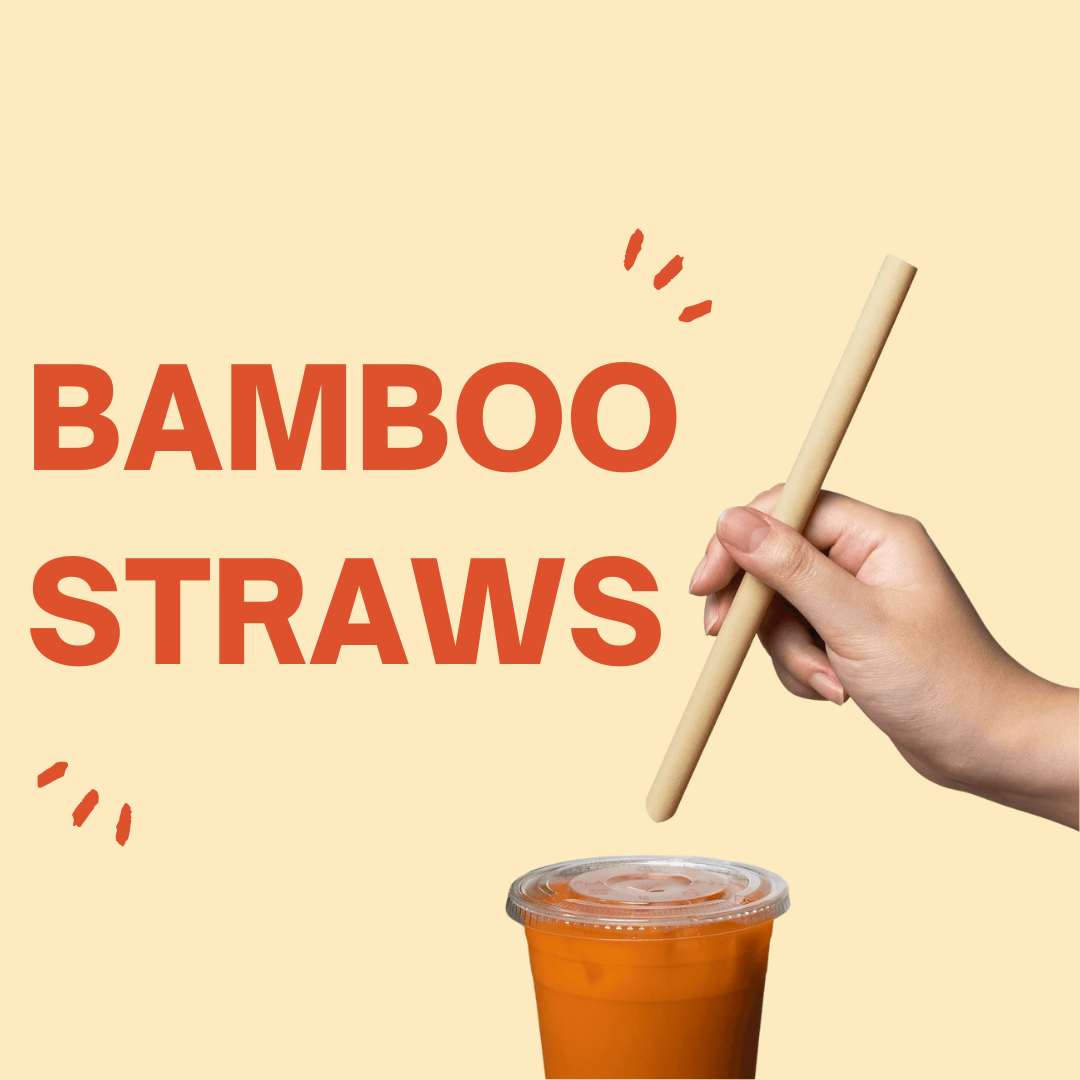 H&Co 100 Premium Bamboo Straws, 20 cm, 5-8 mm, Biodegradable, Reusable, 100% Eco-Friendly, for Smoothies and Juices (Pack of 100)