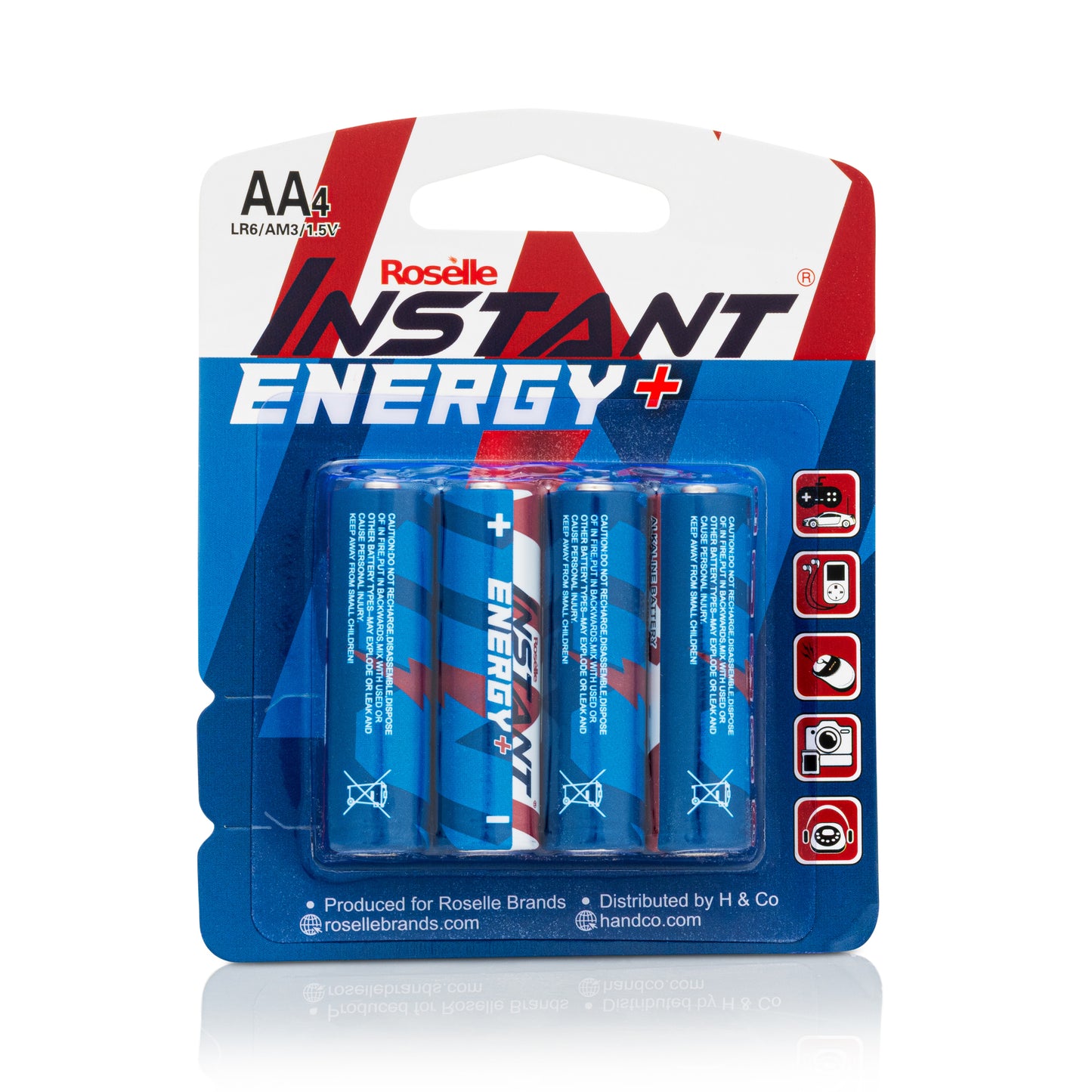 Roselle Instant Energy+ AA Batteries, LR6 AM3 1.5V
