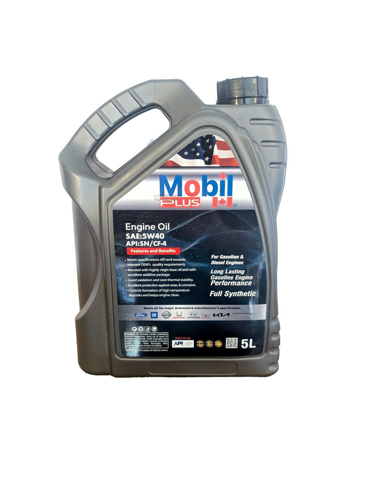 Mobil Plus DFM 5W- 40 SN/CF-4 5 Litre Engine Oil (Fully Synthetic)