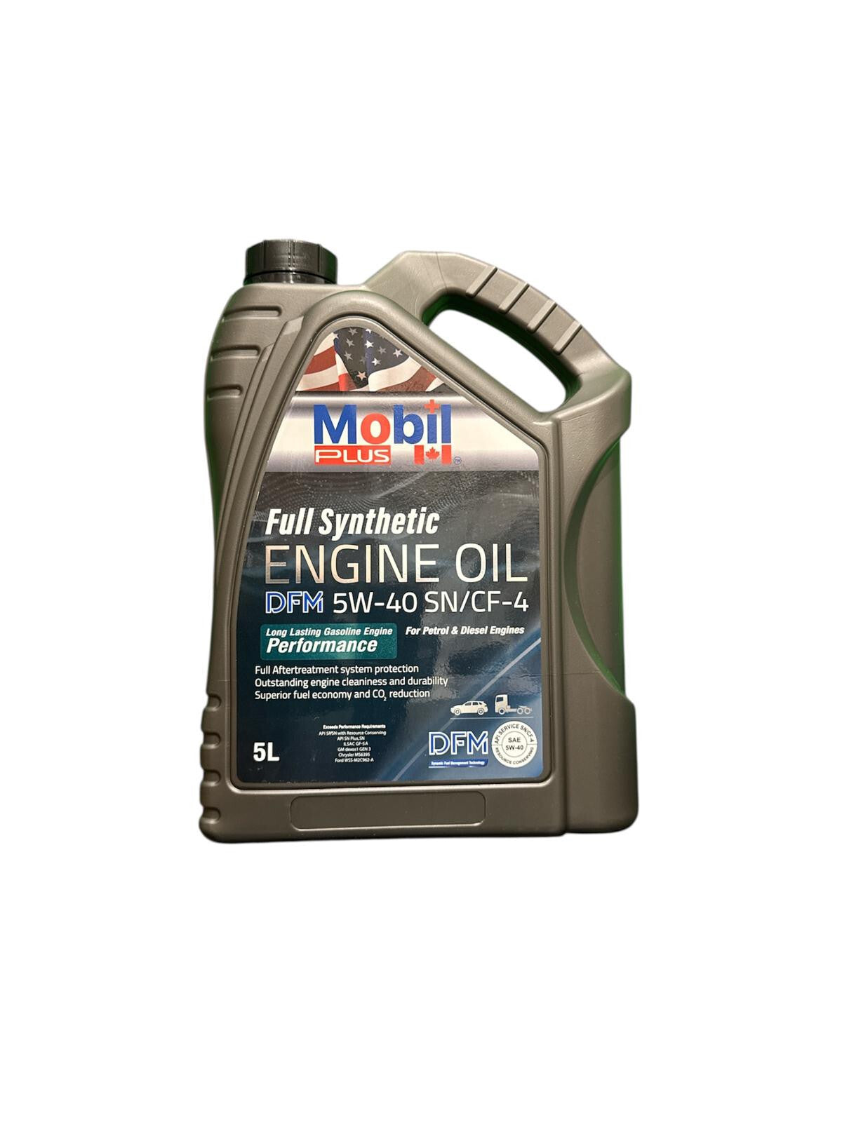 Mobil Plus DFM 5W- 40 SN/CF-4 5 Litre Engine Oil (Fully Synthetic)