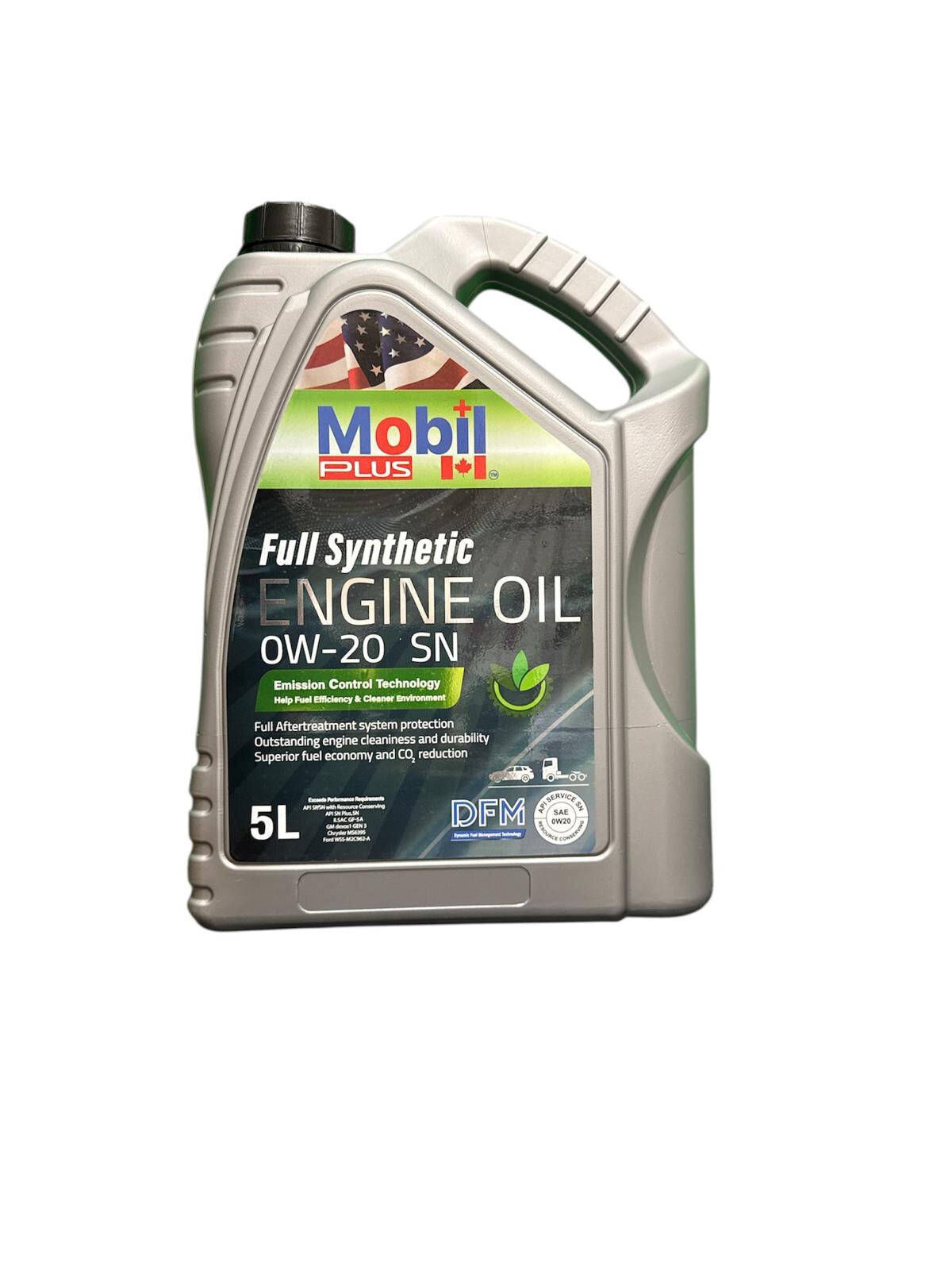Mobil Plus SAE 0W- 20 ECT Fully Synthetic Engine Oil (API: SN Certified)