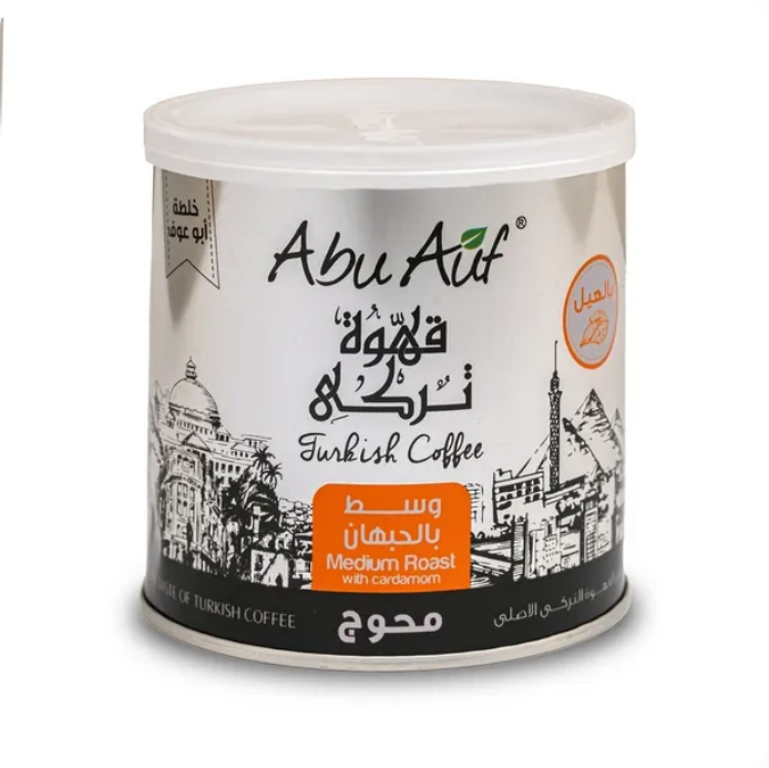 Medium Roasted Blended Turkish Coffee by Abu Auf 200gm box