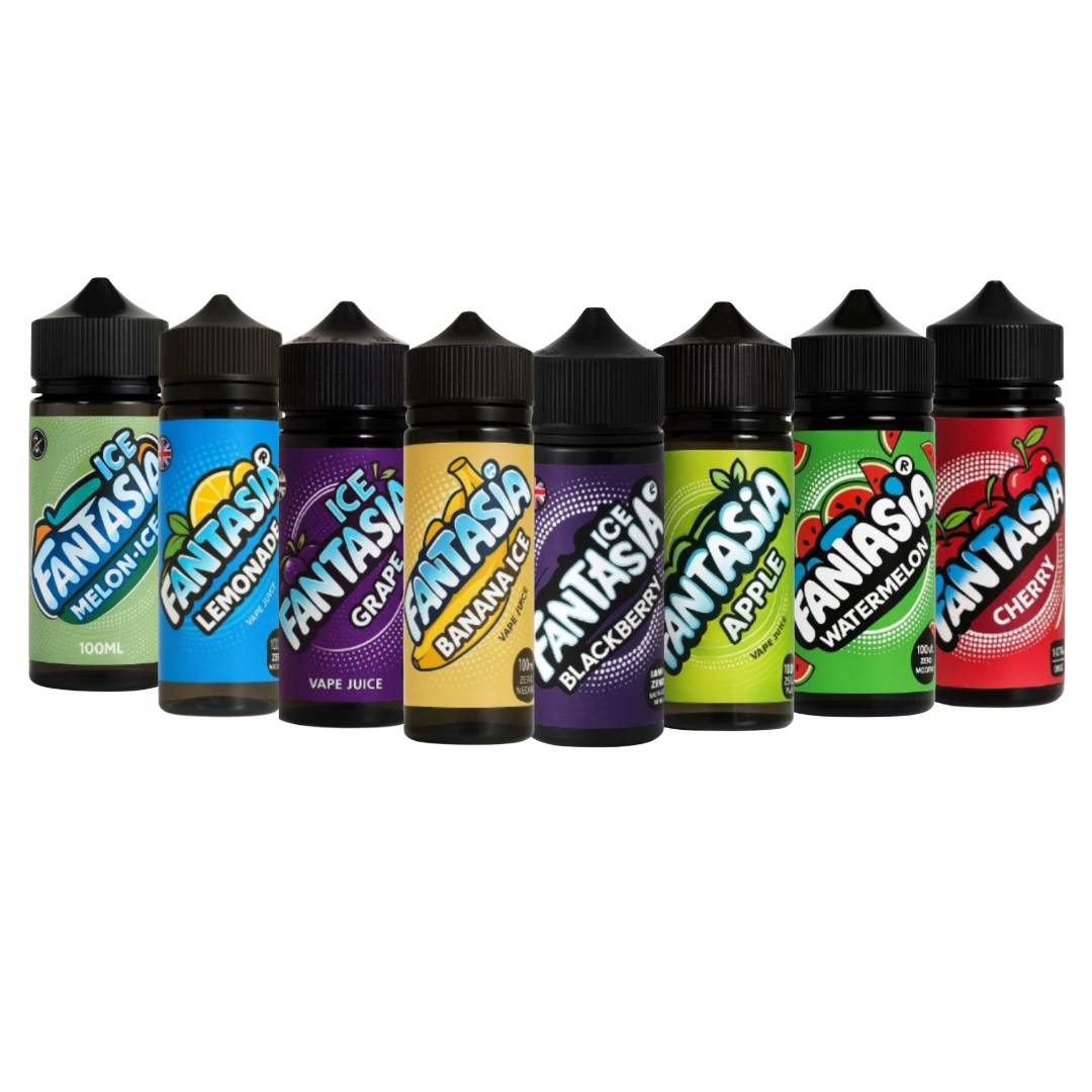 Fantasia Vape Juice – 100ml Zero Nicotine E-Liquid (Bundle Pack of 8)