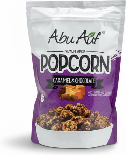 Abu Auf Premium Caramel Popcorn Natural Gluten Free Sweet Crunchy (Box of 12)