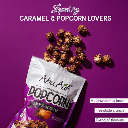 Abu Auf Premium Caramel Popcorn Natural Gluten Free Sweet Crunchy (Box of 12)