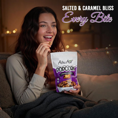 Abu Auf Premium Caramel Popcorn Natural Gluten Free Sweet Crunchy (Box of 12)