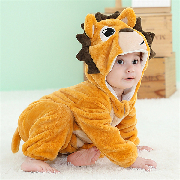 Long-Sleeved Flannel Hooded One Piece Hegdehog Animal Sleepsuit Costume For Kids
