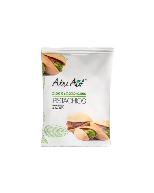 Abu Auf Roasted And Salted Pistaicho 50gm pack