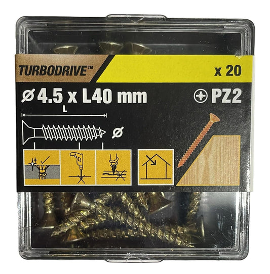Turbodrive 4.5mm (Diameter) x L40mm (Height) PZ2 Screws