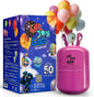 Lift Joy Helium Gas Canister, Fills upto 50 x 9" Latex Balloons, with 50 assorted colour balloons included
