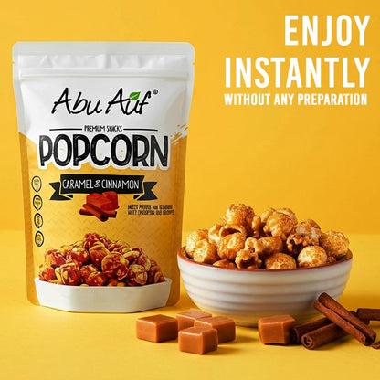 Abu Auf Premium Caramel Popcorn Natural Gluten Free Sweet Crunchy (Box of 12)
