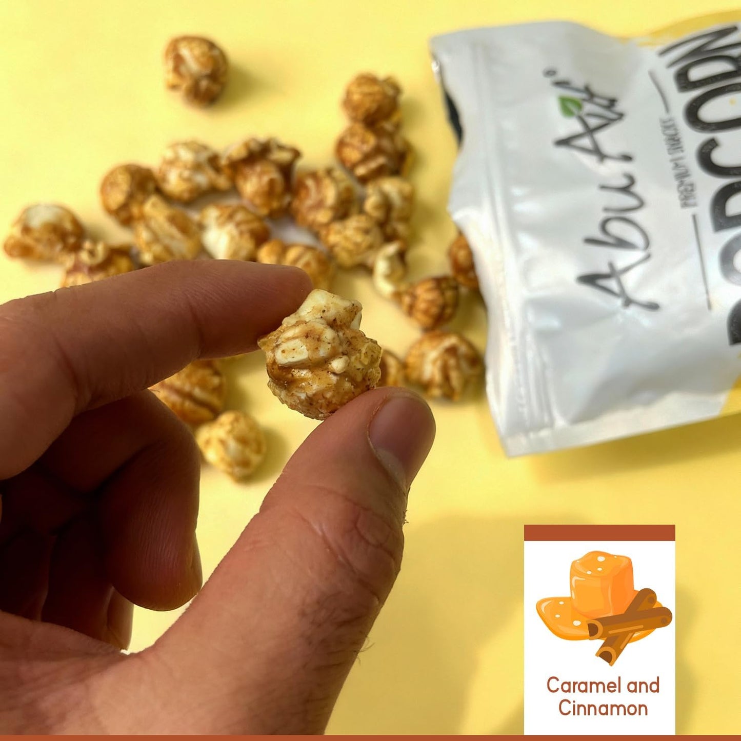 Abu Auf Premium Caramel Popcorn Natural Gluten Free Sweet Crunchy (Box of 12)