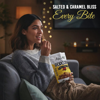 Abu Auf Premium Caramel Popcorn Natural Gluten Free Sweet Crunchy (Box of 12)