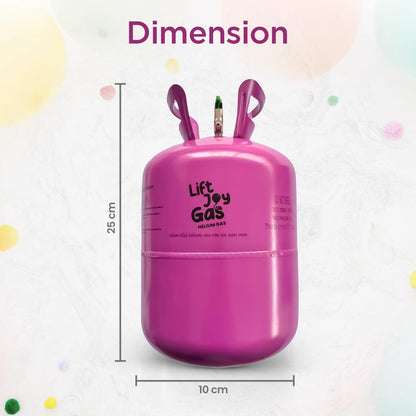 Lift Joy Helium Gas Canister, Fills upto 50 x 9" Latex Balloons, with 50 assorted colour balloons included