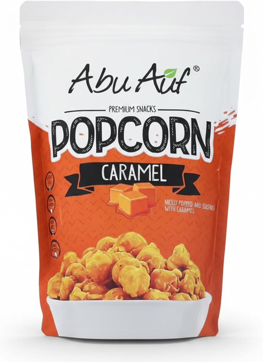 Abu Auf Premium Caramel Popcorn Natural Gluten Free Sweet Crunchy (Box of 12)