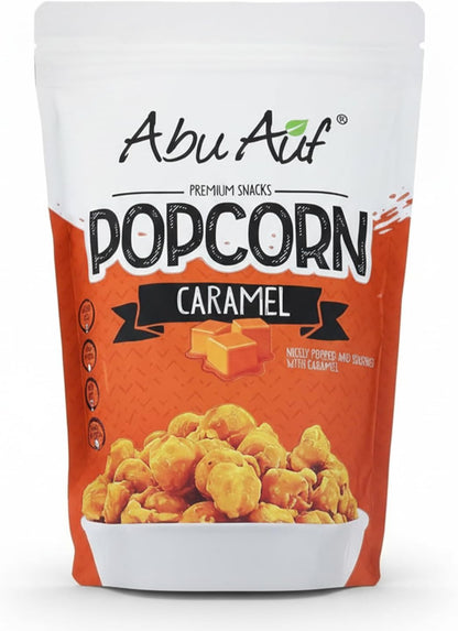 Abu Auf Premium Caramel Popcorn Natural Gluten Free Sweet Crunchy (Box of 12)