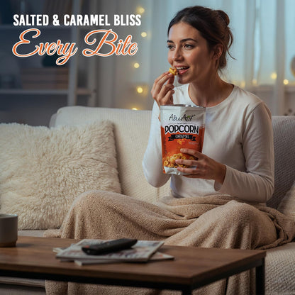 Abu Auf Premium Caramel Popcorn Natural Gluten Free Sweet Crunchy (Box of 12)