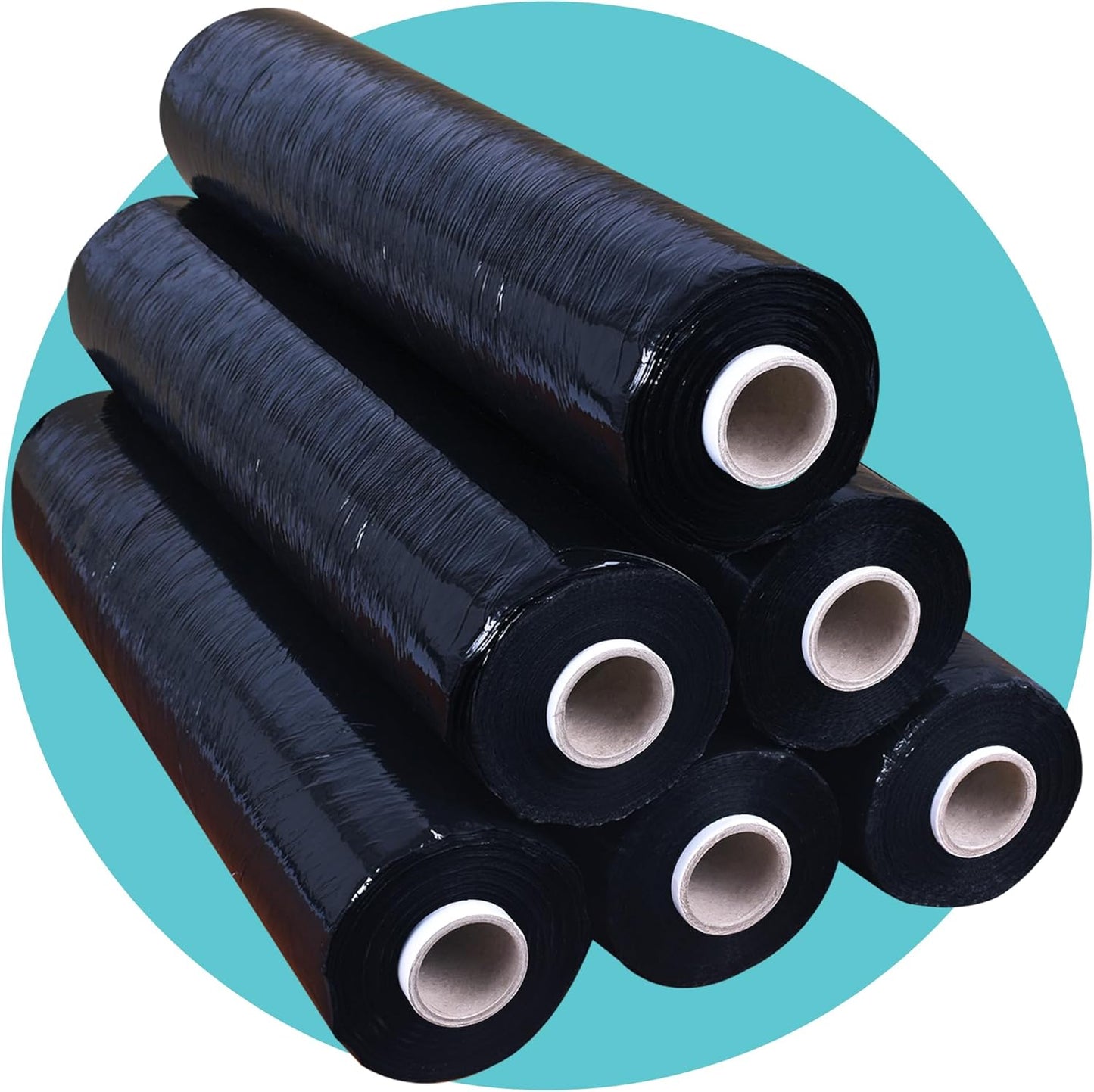 500mm X 250m X 23mu Heavy Duty Multi Use Pallet Shrink Roll (Black)