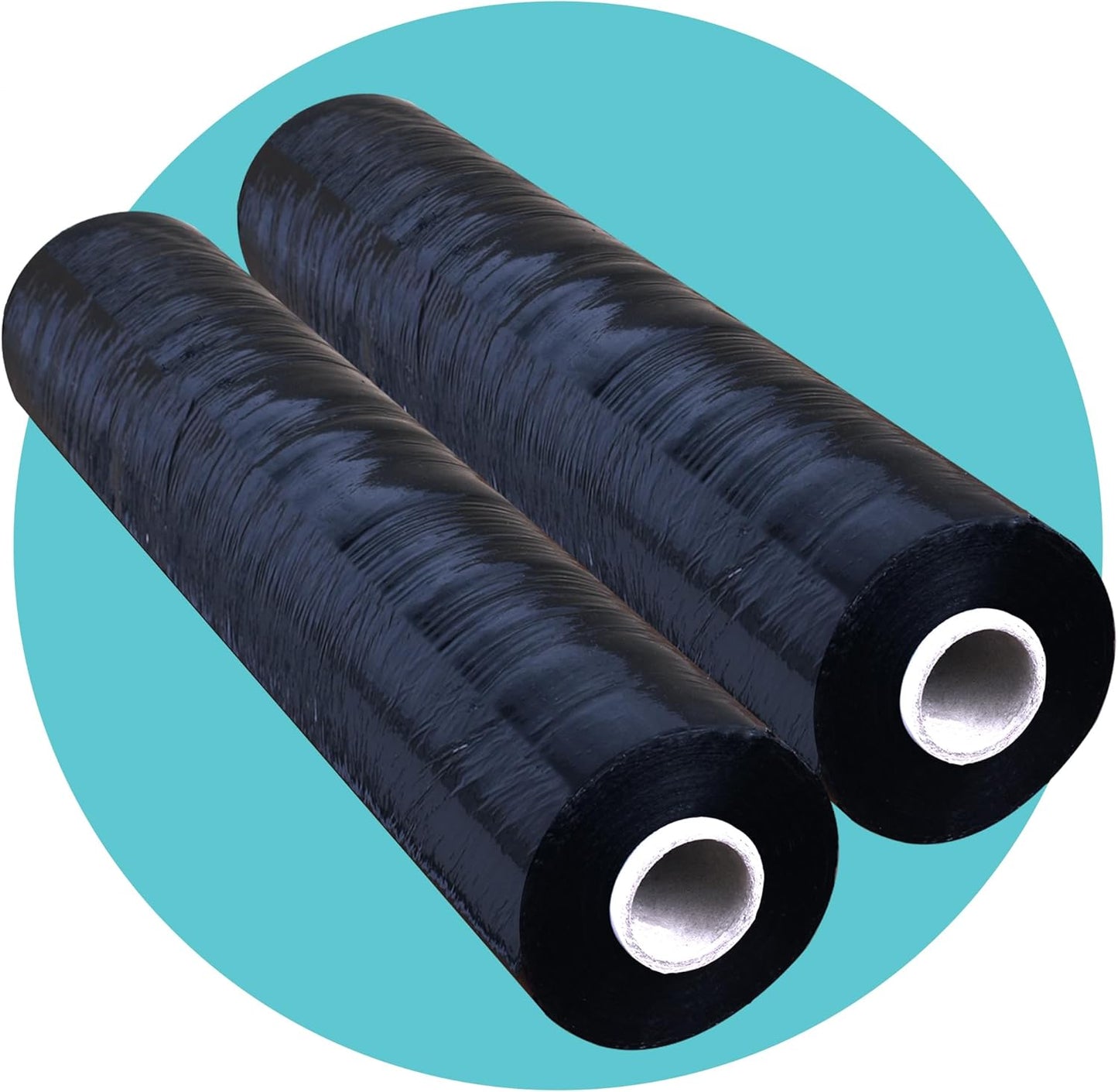 500mm X 250m X 23mu Heavy Duty Multi Use Pallet Shrink Roll (Black)