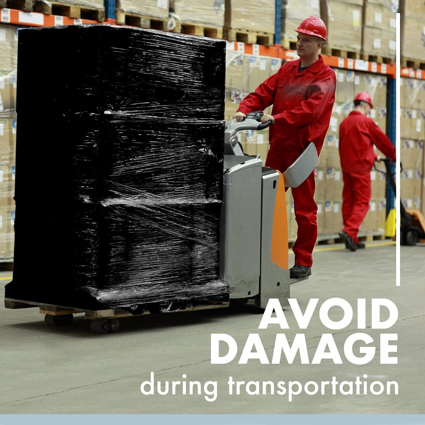 500mm X 250m X 23mu Heavy Duty Multi Use Pallet Shrink Roll (Black)