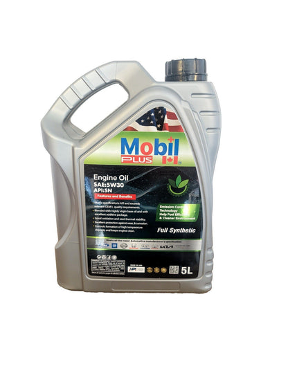 Mobil Plus 5W-30 Fully Synthetic SN Certified 5 Litre Engine Oil with ECT