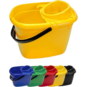 Standard 14L Mop Plastic Bucket with Lid Handle Household/Domestic/Industrial