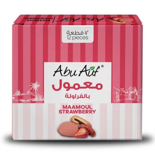 Abu Auf Maamoul Stuffed With Majdool Covered With Strawberry Chocolate