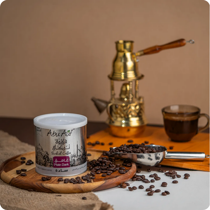 Dark Roasted Plain Turkish Coffee by Abu Auf 200gm box