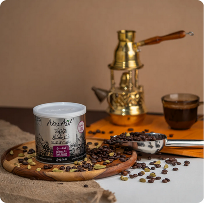 Dark Roasted Blended Turkish Coffee by Abu Auf 200gm box