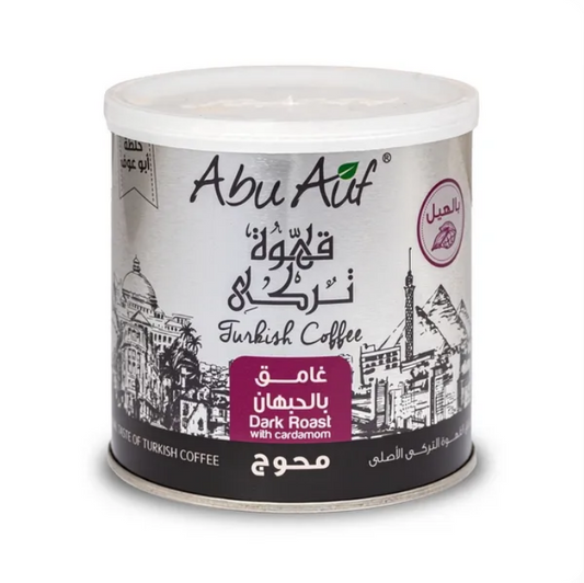 Dark Roasted Blended Turkish Coffee by Abu Auf 200gm box
