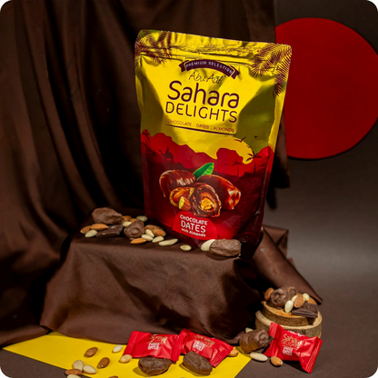 Abu Auf Sahara Delights Dates chocolate with almonds 300 Grams