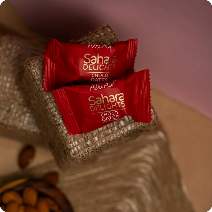 Abu Auf Sahara Delights Dates chocolate with almonds 300 Grams
