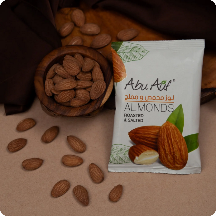 Abu Auf Roasted and Salted Almonds 50gm Pack