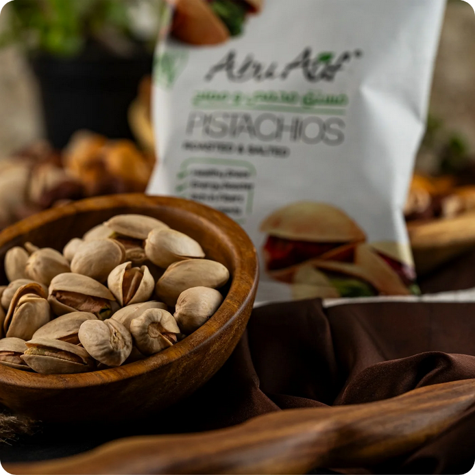 Abu Auf Roasted And Salted Pistaicho 50gm pack