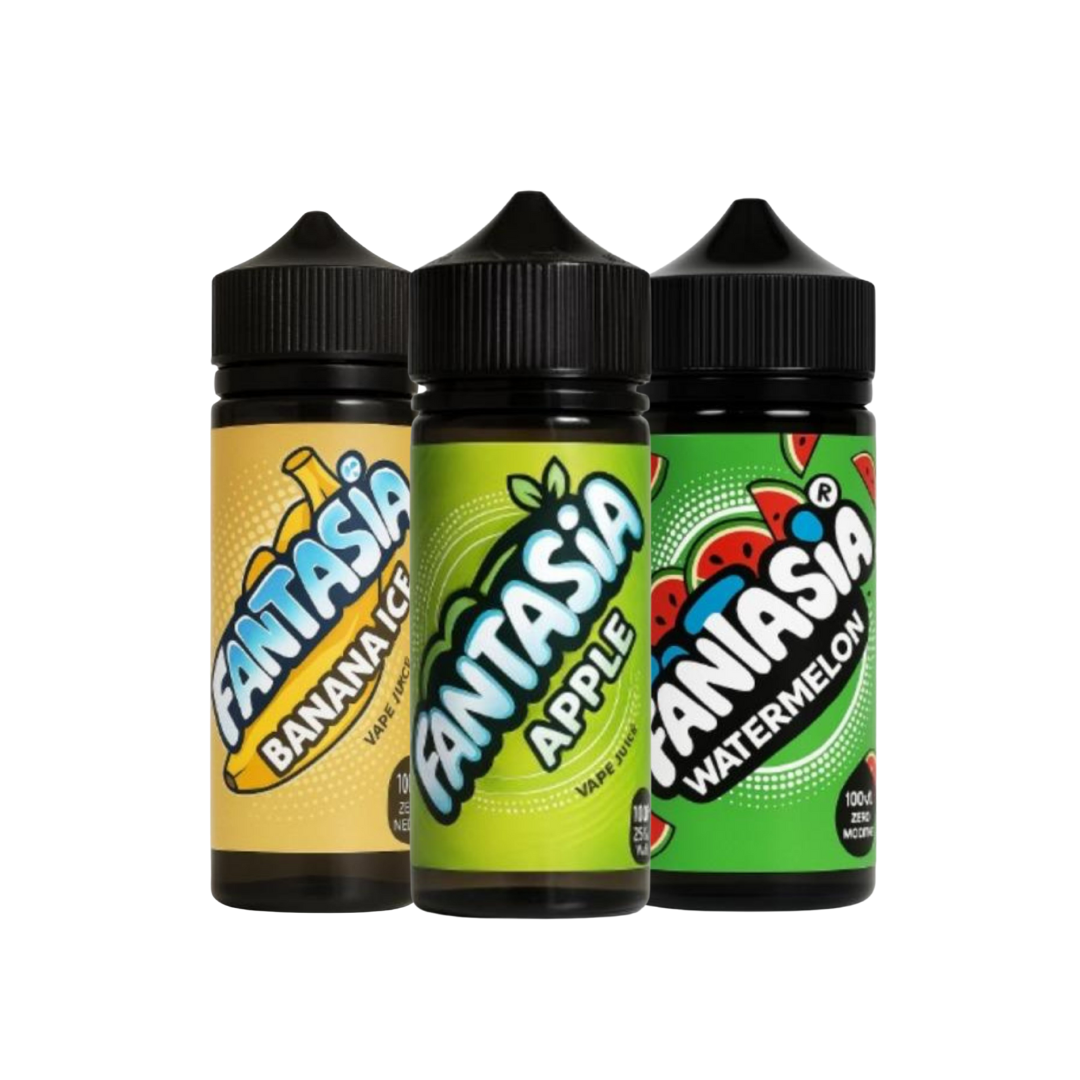 Fantasia Vape Juice – 100ml Zero Nicotine E-Liquid (Bundle Pack of 3)