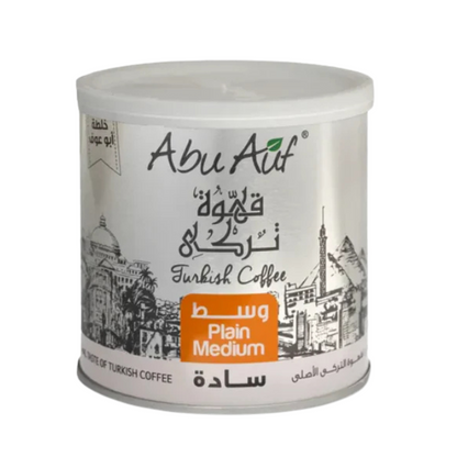 Medium Roasted Plain Turkish Coffee by Abu Auf 200gm box