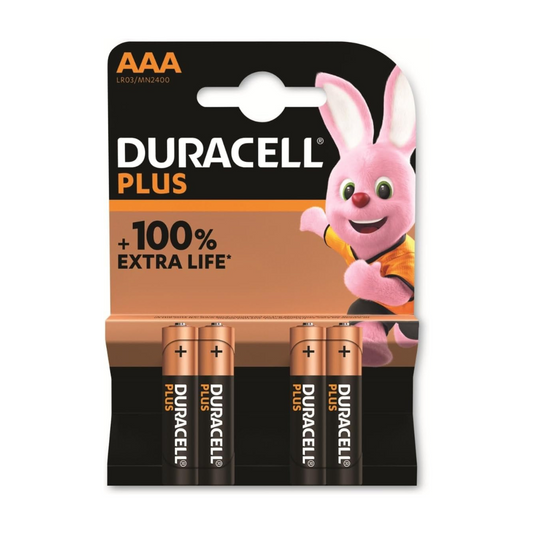 AAA Duracell Plus Batteries 100% Power Alkaline LR03 MN2400 MICRO