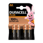 AA Duracell Plus 4  Batteries 100% Power 1.5V Alkaline LR6 MN1500 MICRO