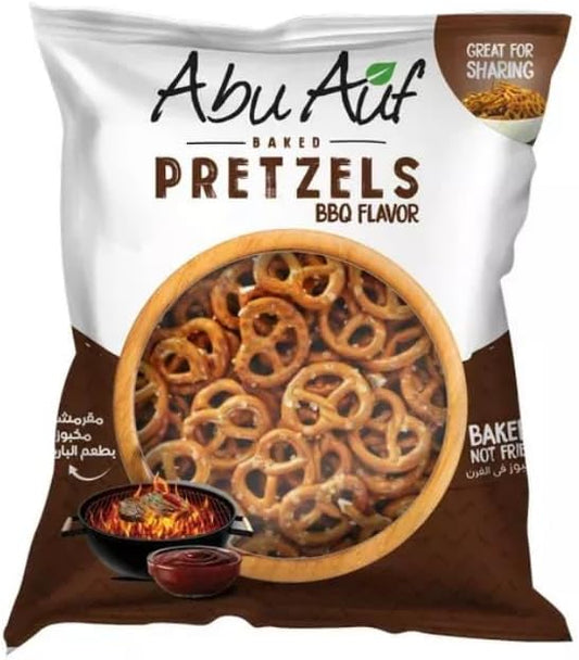 Abu Auf Baked Pretzels, Premium Crunchy Snacks (30 Grams x 24 Packs)