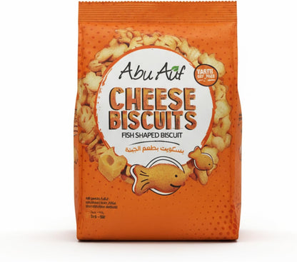 Abu Auf Fish shaped baked crunchy biscuits 80g each pack, Box of 12