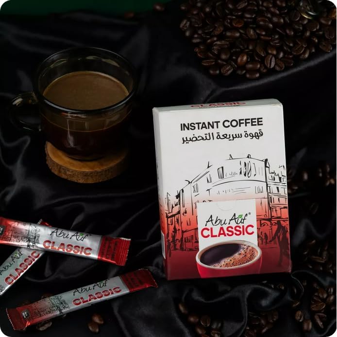 Abu Auf Premium Instant Coffee 24 Sachets, Classic or Gold, 24 x 2g Sticks
